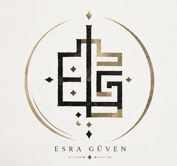 Esra Güven'in hat mührü — Kûfi monogram, Galeri Rumeli
